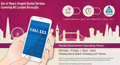 Toothache Out of Hours? Call 111